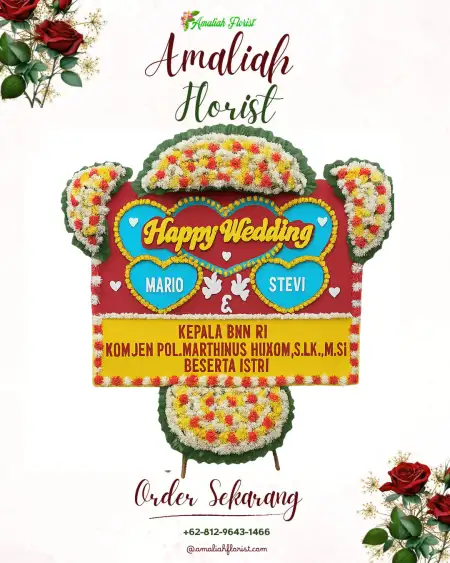 Papan Bunga Pernikahan Suka Mandiri